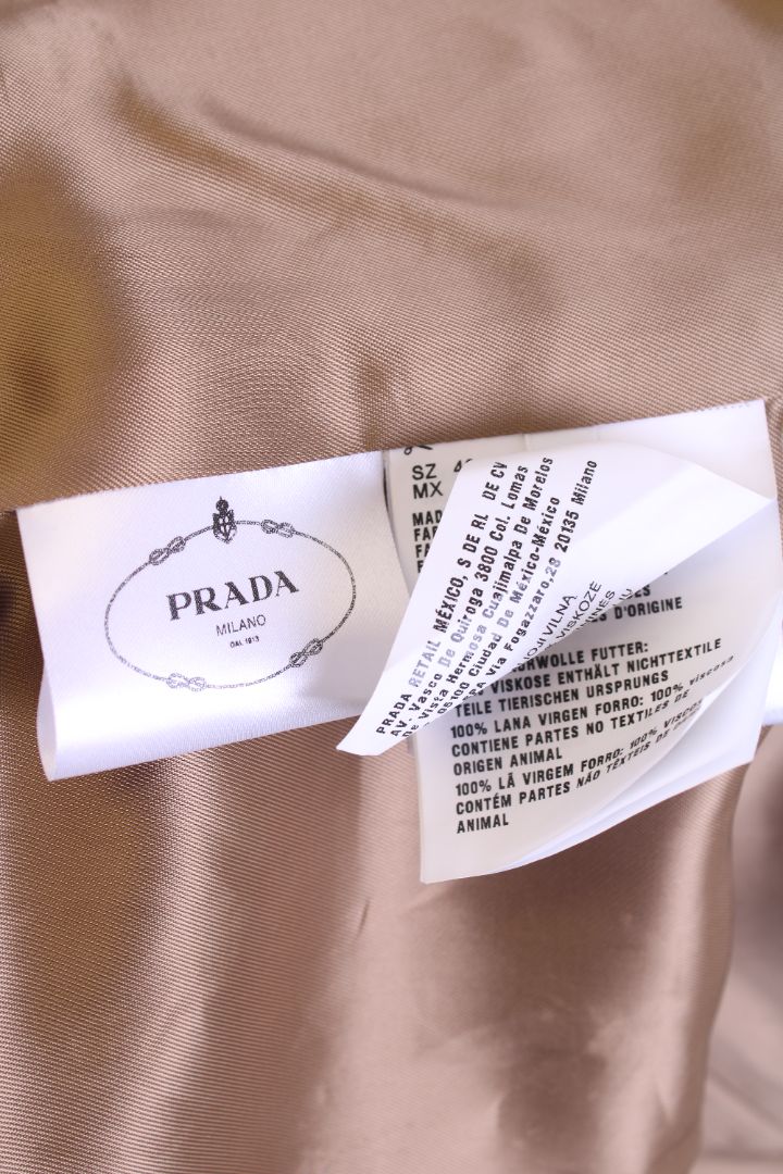 Prada Single Breasted Jacket Beige S