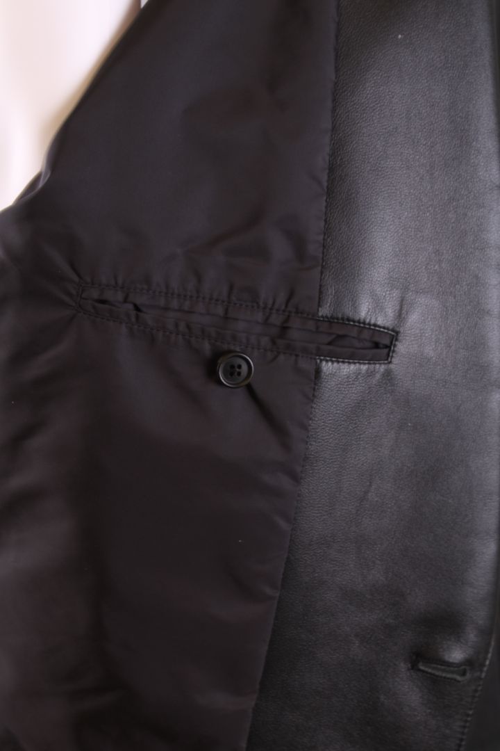 Prada Leather Jacket Black M