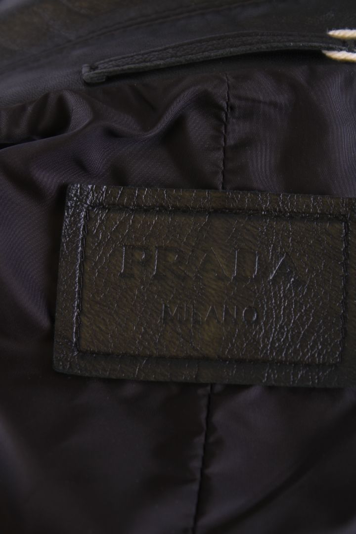 Prada Leather Jacket Black M