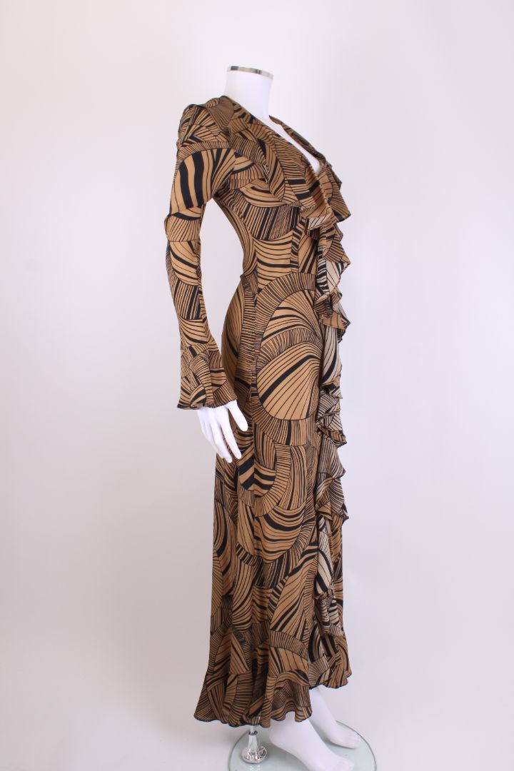 DE LA VALI Dress Gold/ Black 10