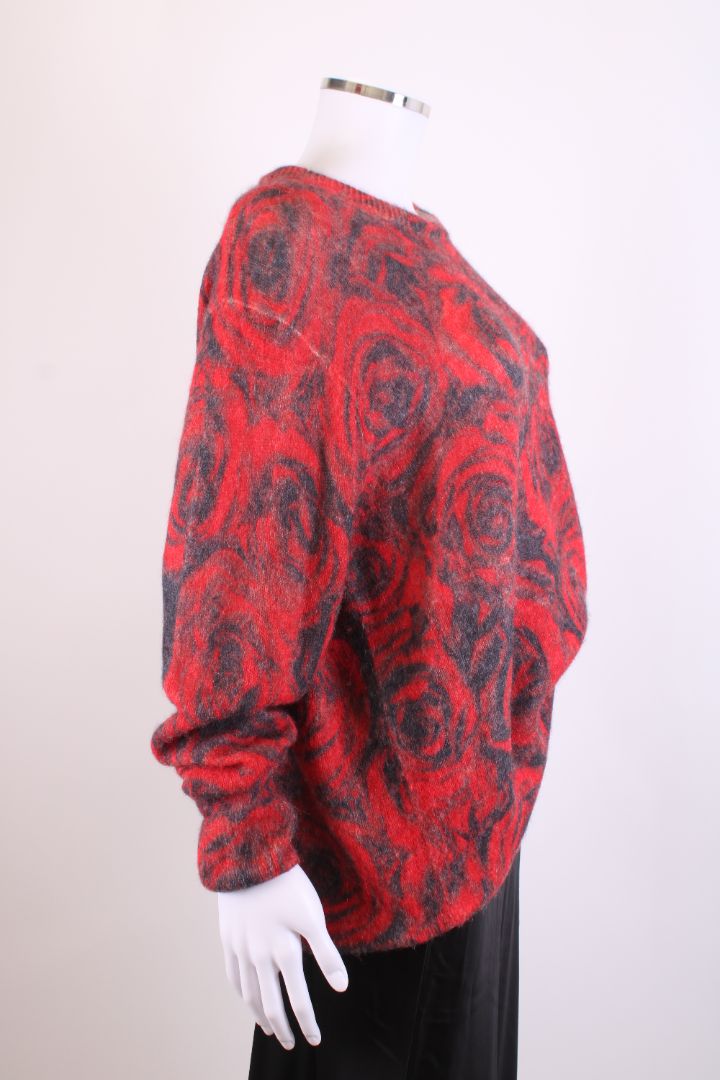 Dries Van Noten L/S Rose Jumper Red/ Grey L