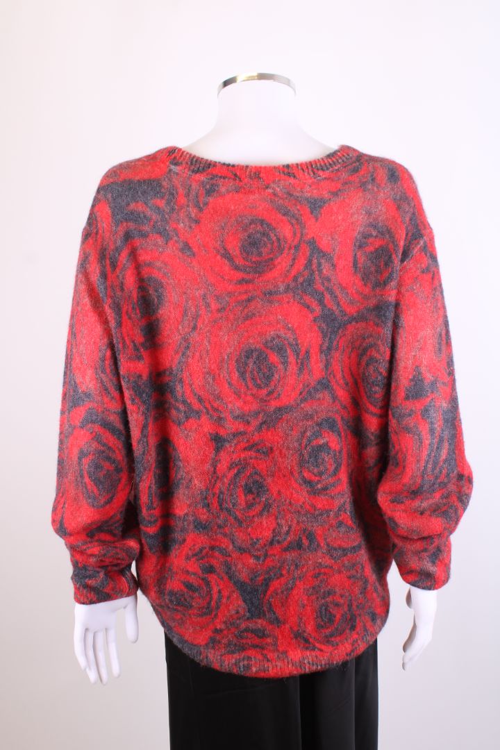 Dries Van Noten L/S Rose Jumper Red/ Grey L