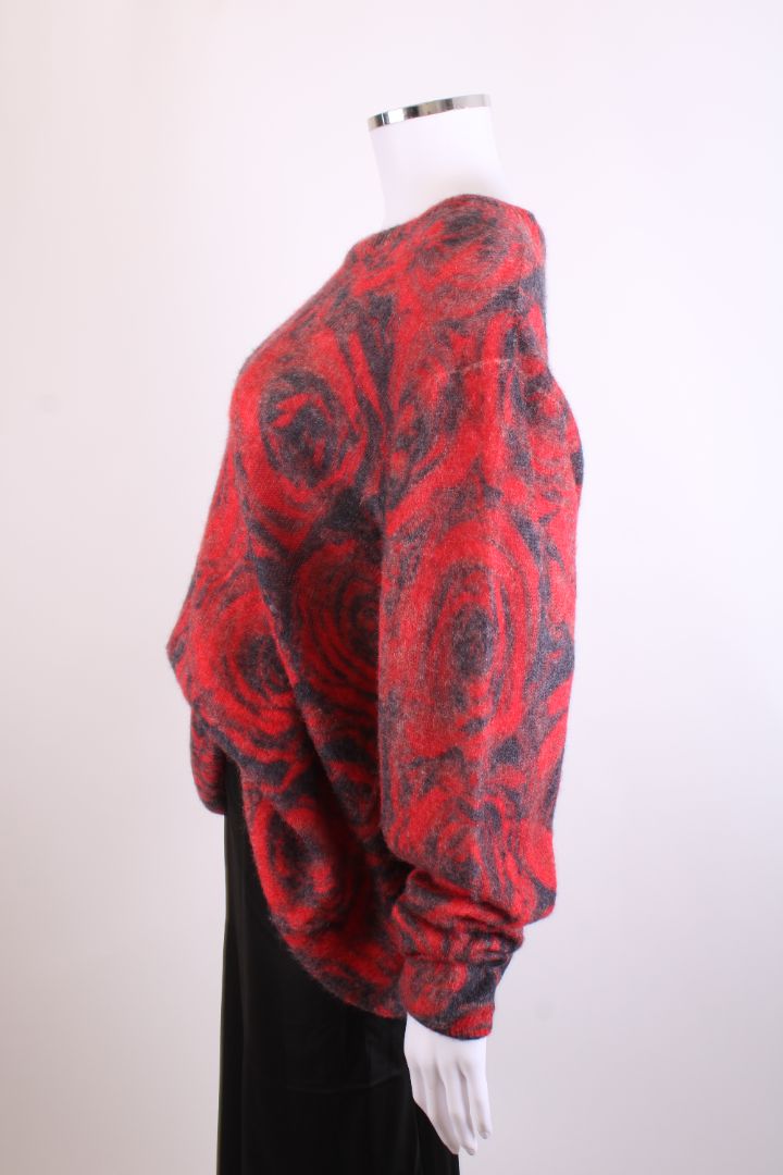 Dries Van Noten L/S Rose Jumper Red/ Grey L
