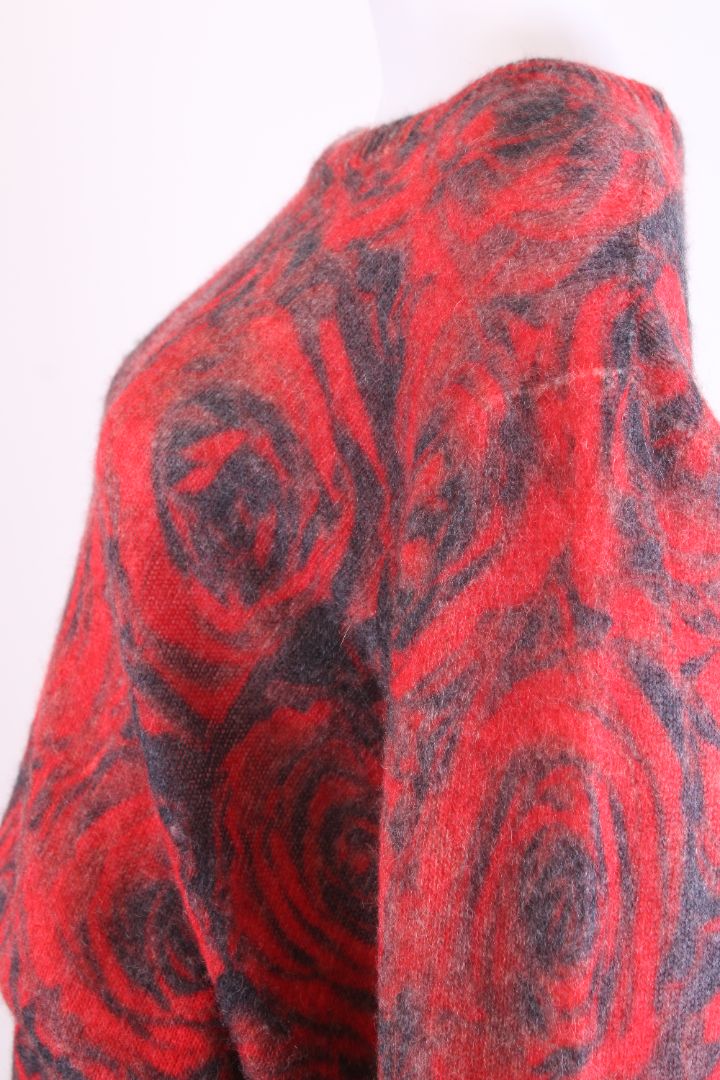 Dries Van Noten L/S Rose Jumper Red/ Grey L