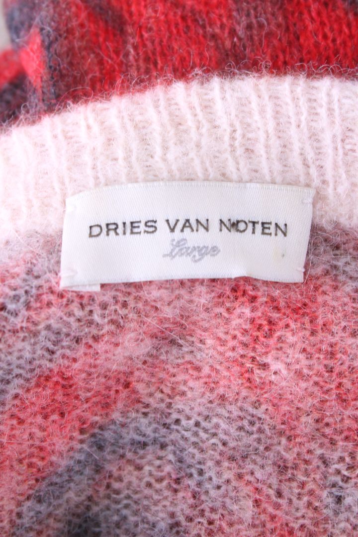 Dries Van Noten L/S Rose Jumper Red/ Grey L