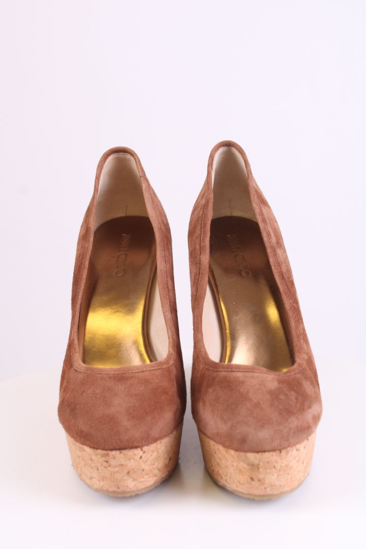 Jimmy Choo Suede wedges Tan 39