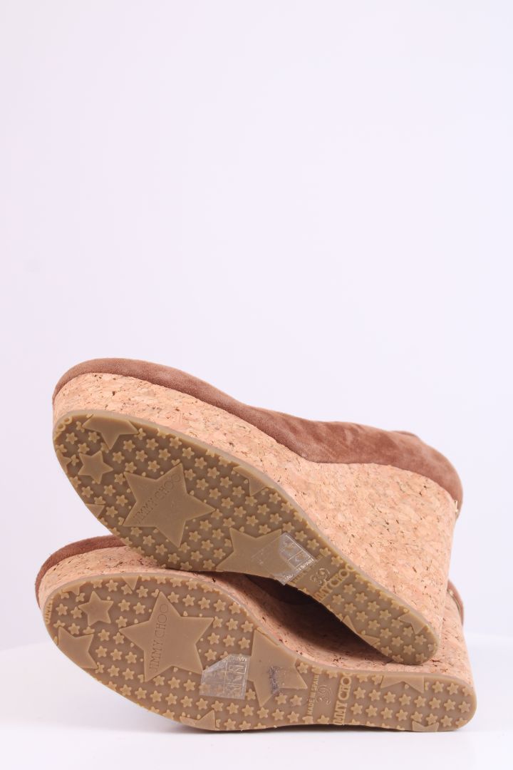 Jimmy Choo Suede wedges Tan 39