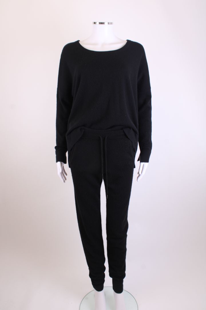 Notshy Cashmere Knitted Lounge Co-Ord Black S