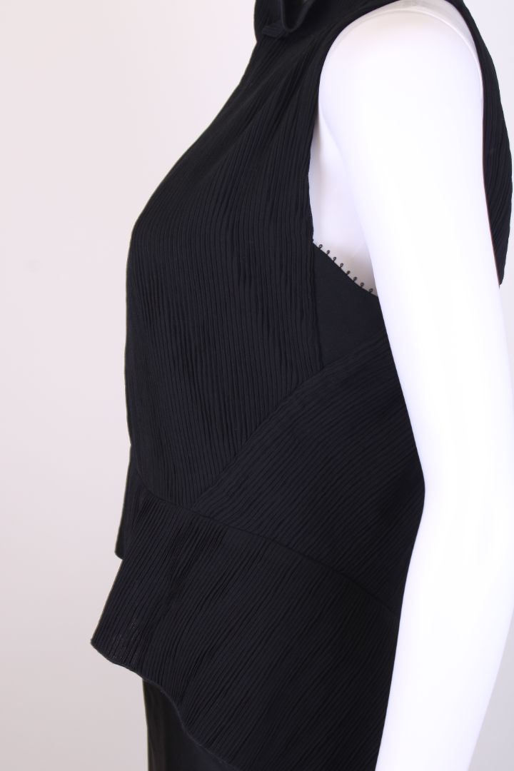 Roland Mouret S/S Pleated Top Black 14