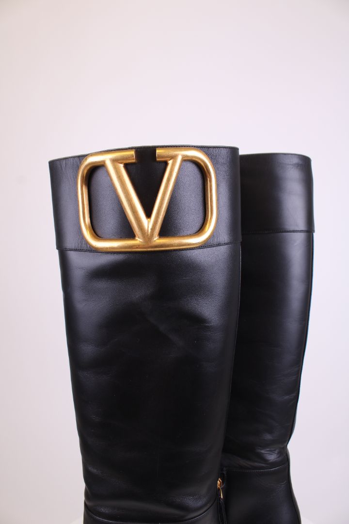 Valentino Vlogo Long Boots Black 39