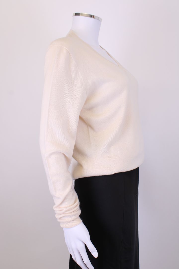 Falconeri L/S V Neck Cashmere Jumper Cream M