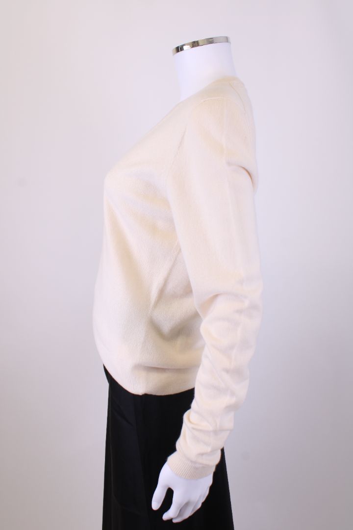 Falconeri L/S V Neck Cashmere Jumper Cream M