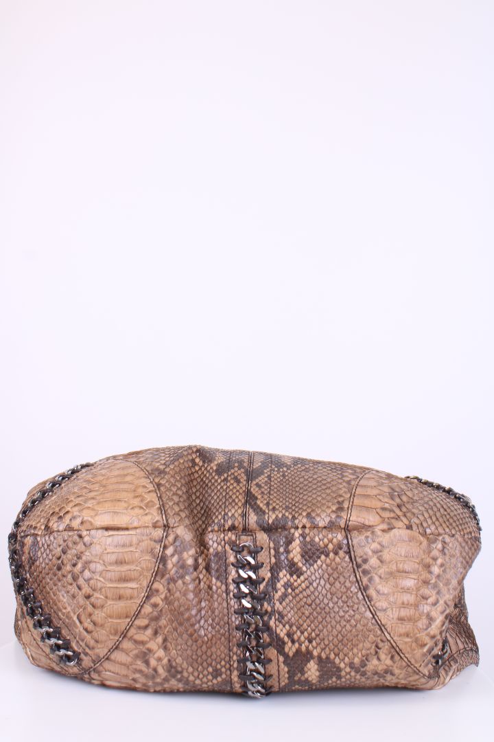 Roberto Cavalli Python/snake hobo bag Brown Large