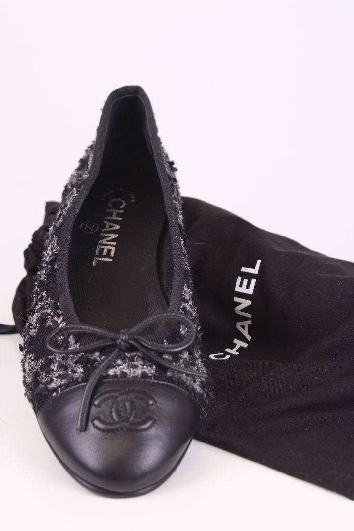Chanel Ballet Flats Black 4.5