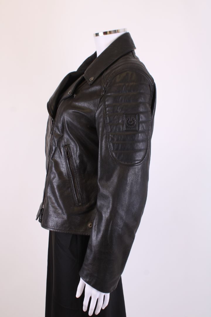 Belstaff Leather Biker Jacket Black M
