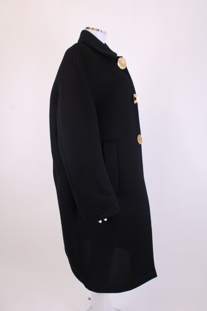 Dries Van Noten Rinks Oversized Textured Coat Black M