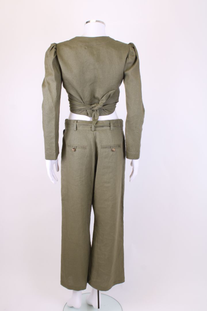 Lisa Marie Fernandez Trouser Co-Ord Khaki M