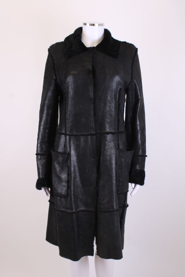 Dolce & Gabbana Shearling Coat Black S