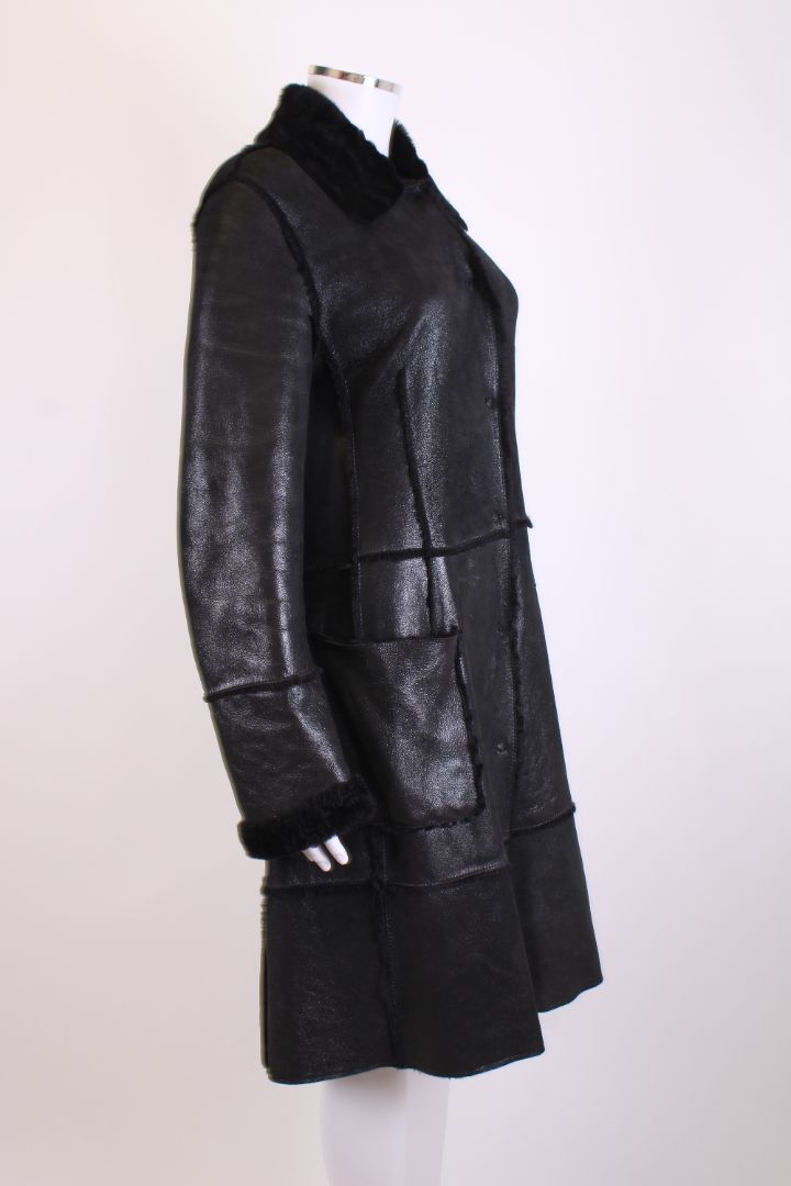 Dolce & Gabbana Shearling Coat Black S