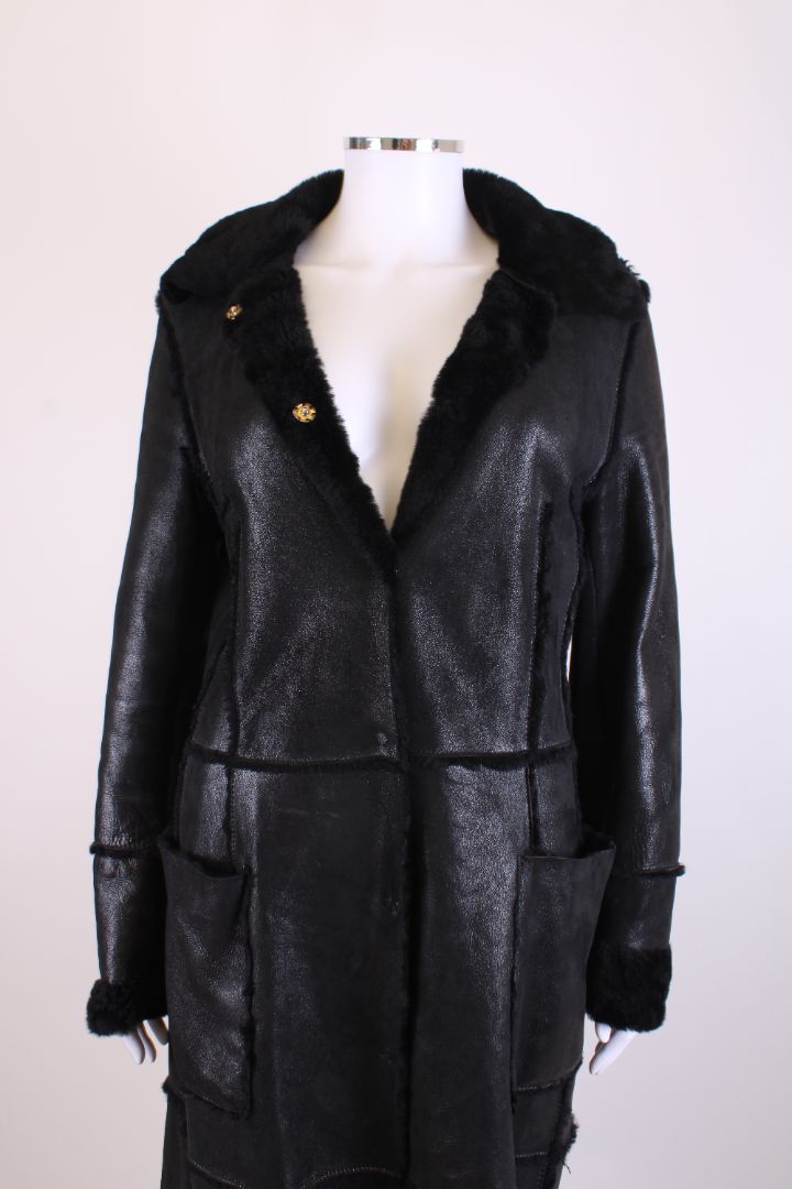 Dolce & Gabbana Shearling Coat Black S