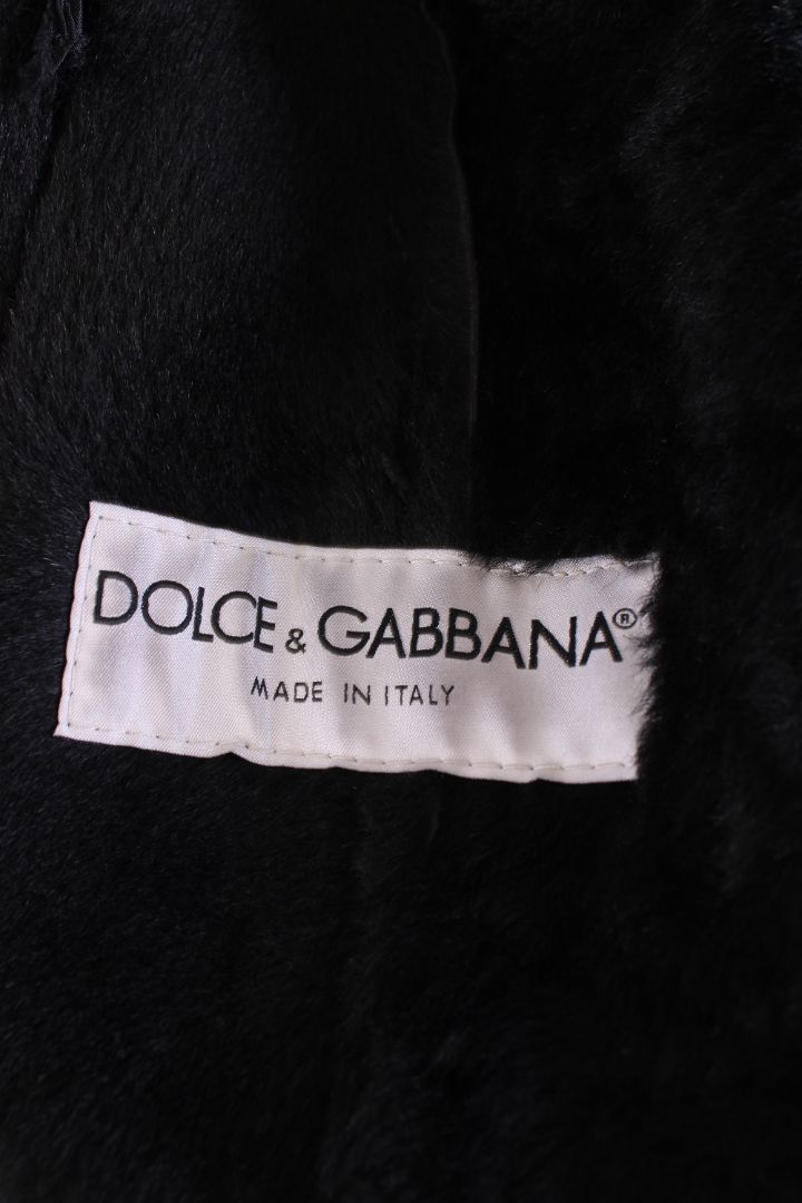 Dolce & Gabbana Shearling Coat Black S