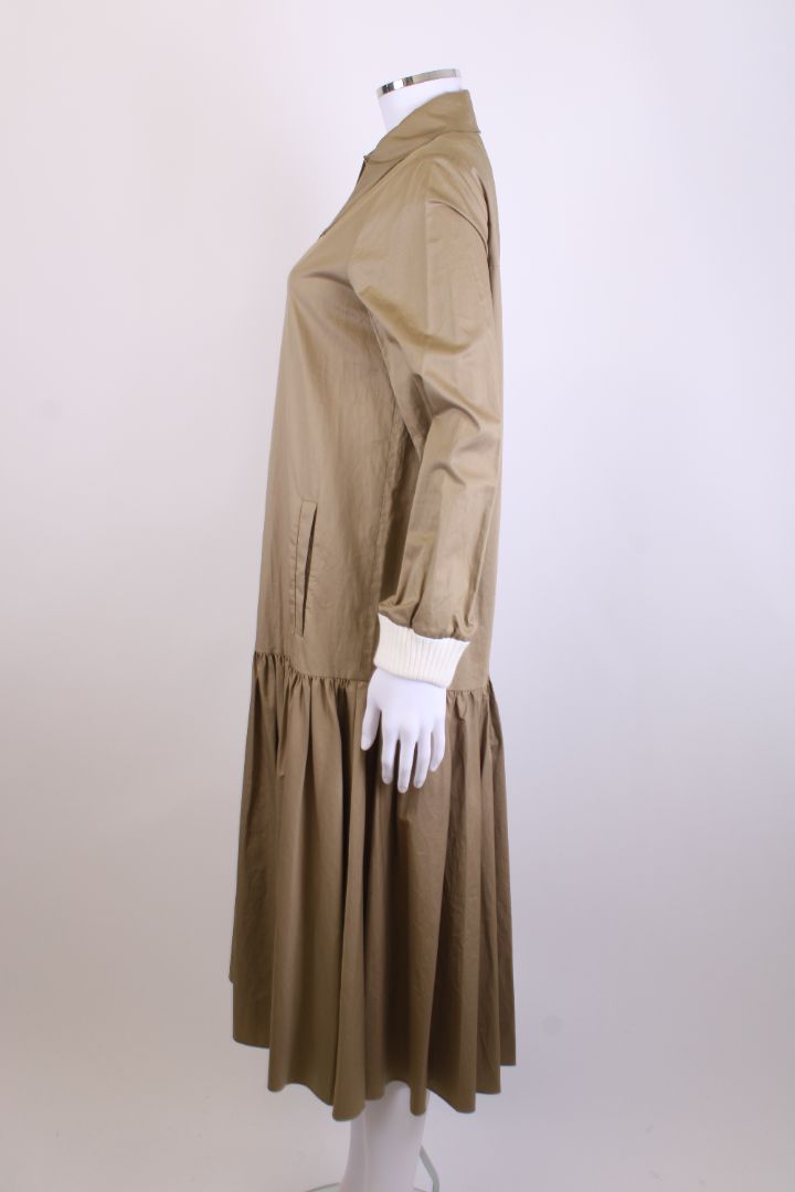 Tibi L/S Shirt Dress Khaki S