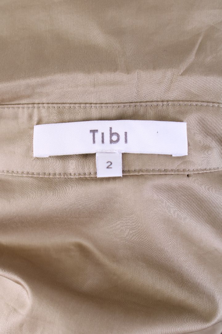 Tibi L/S Shirt Dress Khaki S