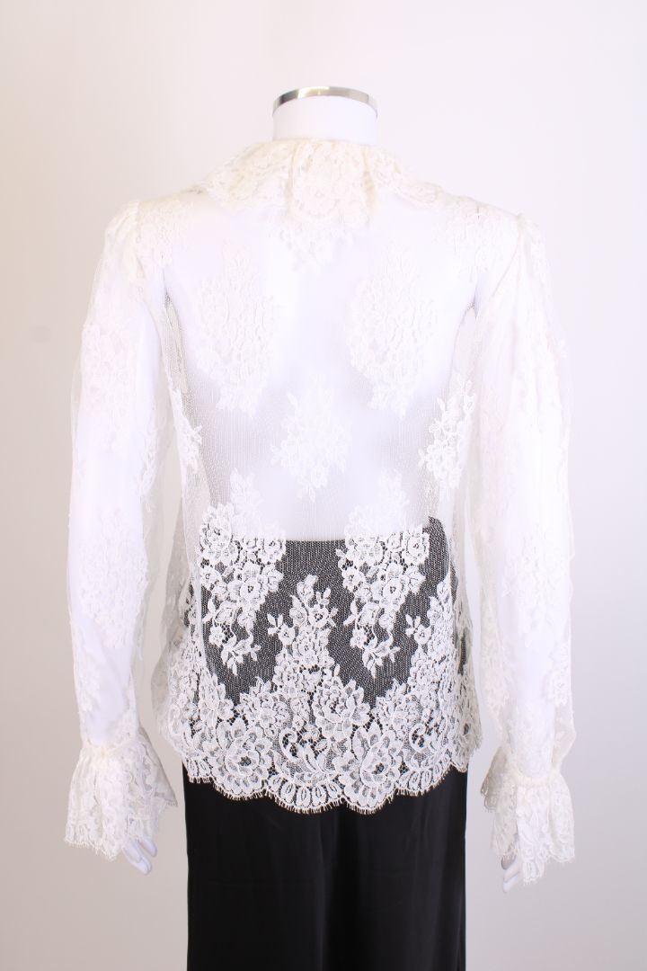 Zimmermann L/S Lace Blouse White M