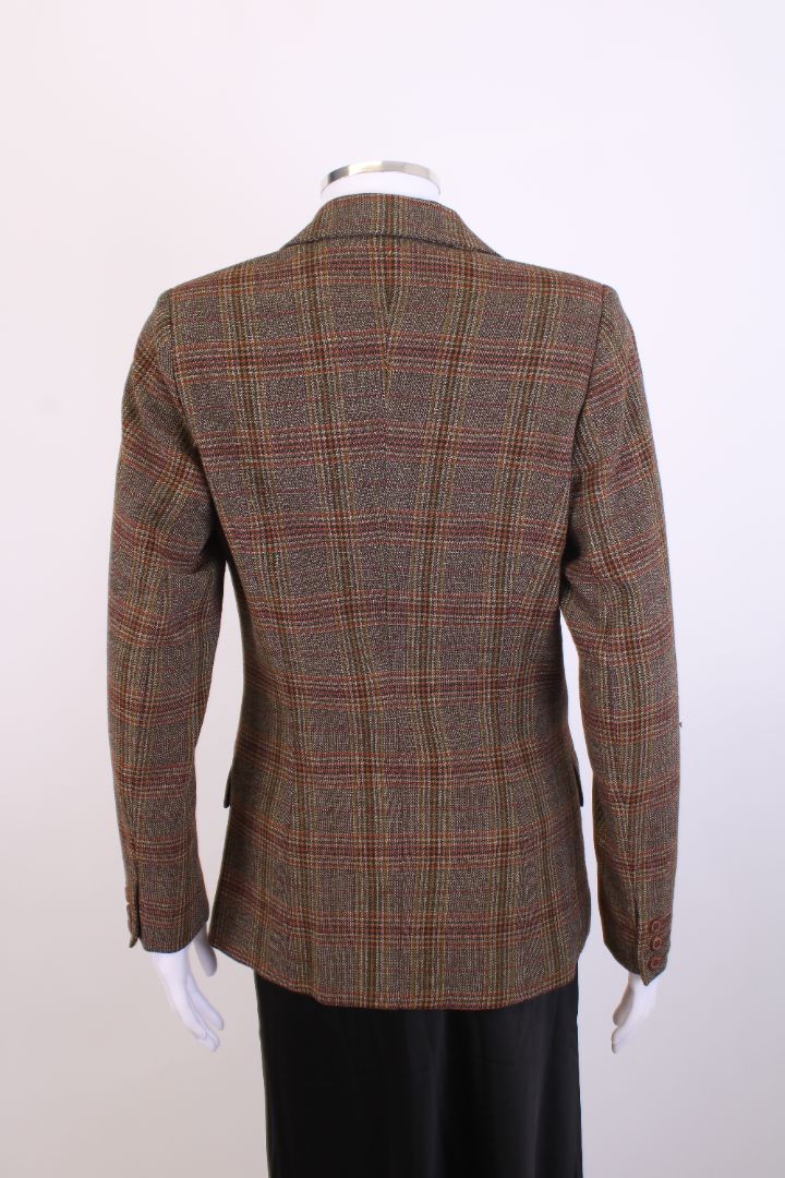 Mulberry Tweed Check Jacket Khaki/ Rust 10