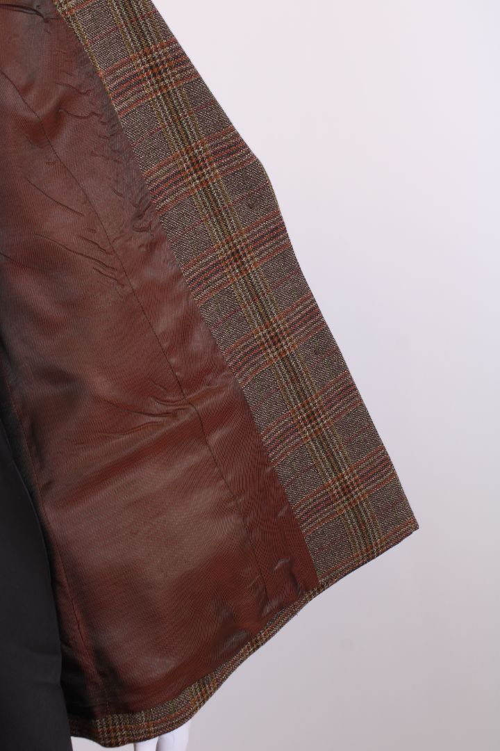 Mulberry Tweed Check Jacket Khaki/ Rust 10