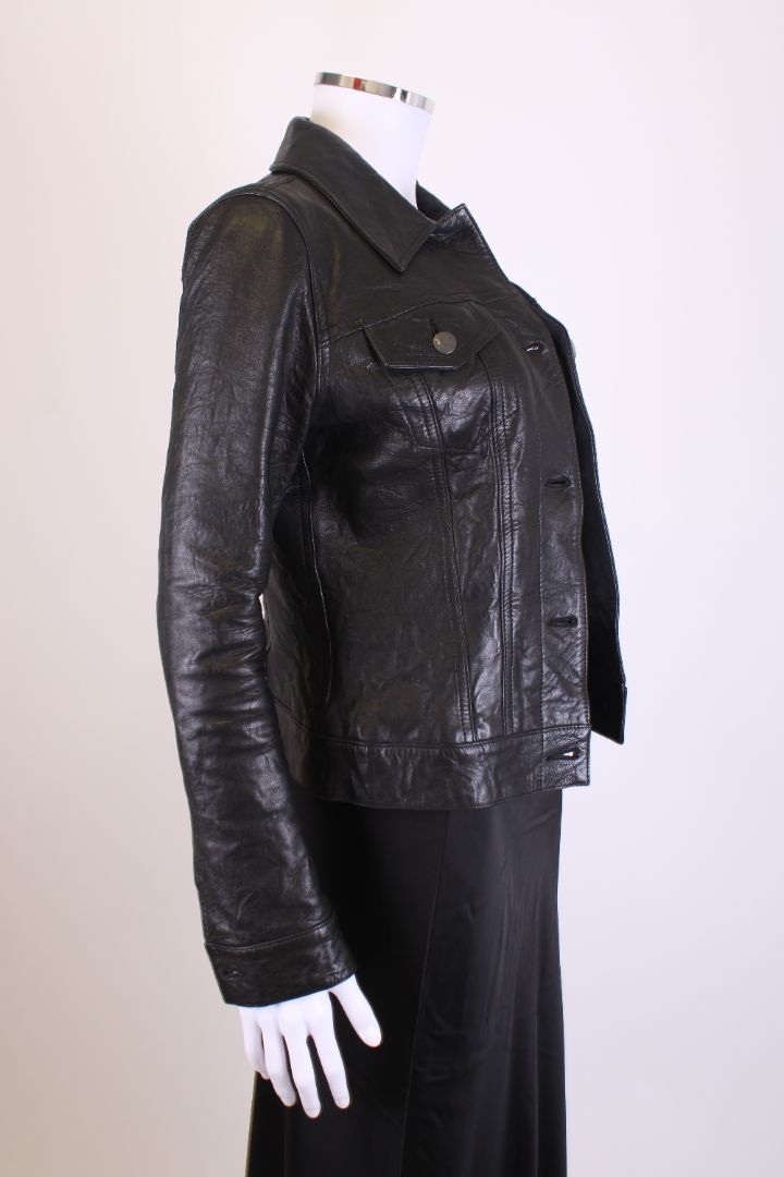 J Brand Leather Jacket Black XS