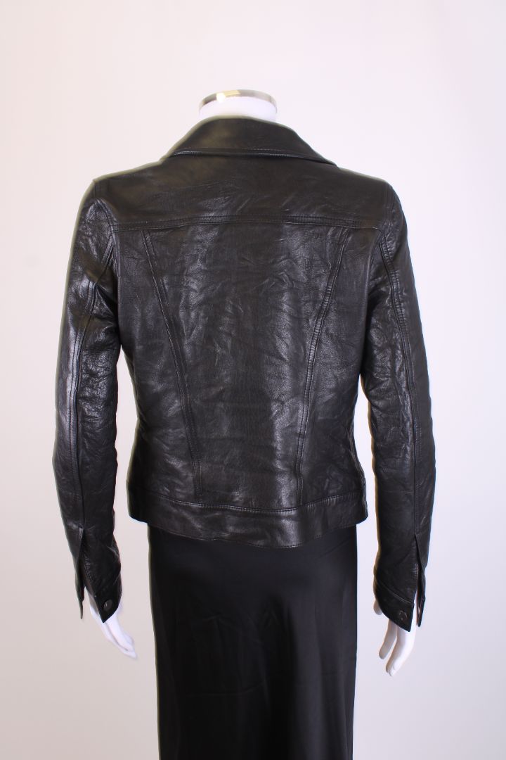 J Brand Leather Jacket Black XS