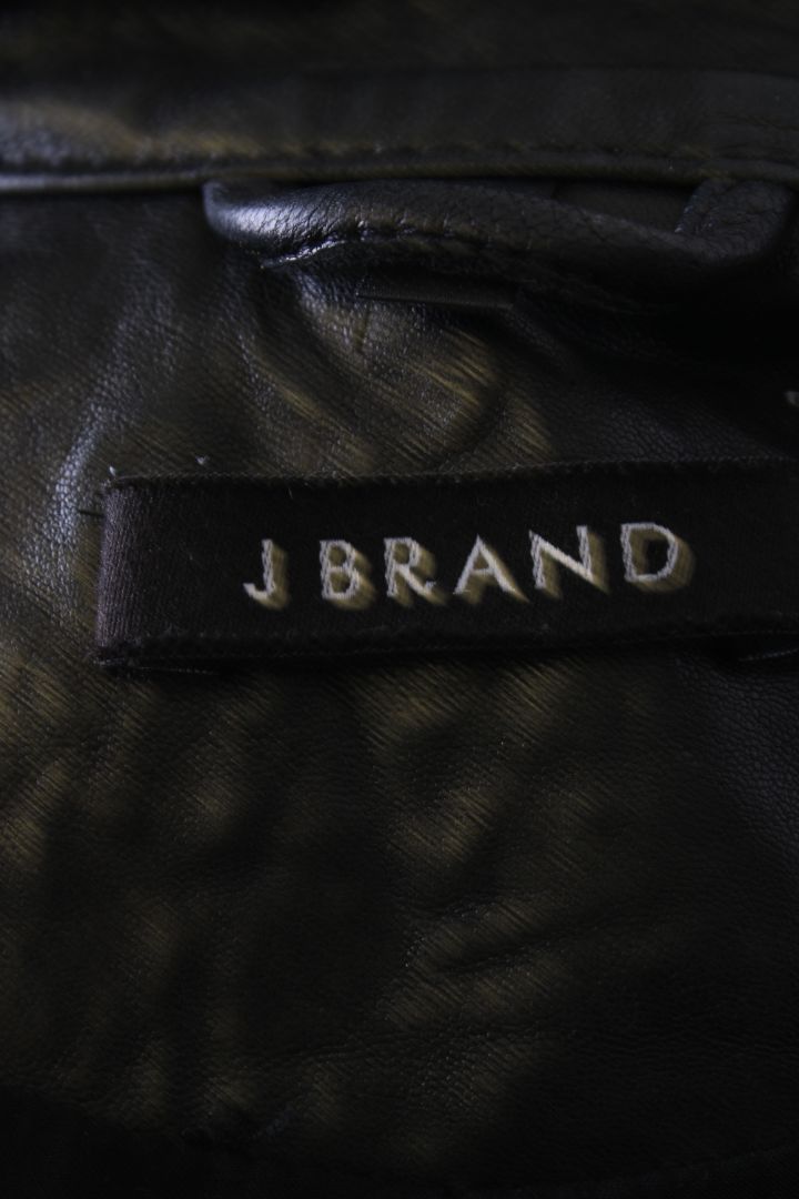 J Brand Leather Jacket Black XS