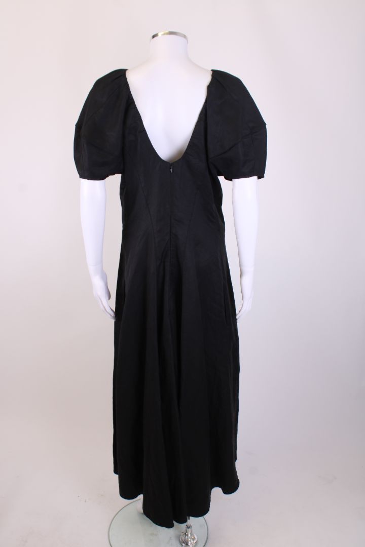 Celine S/S Puff Sleeve Dress Black M