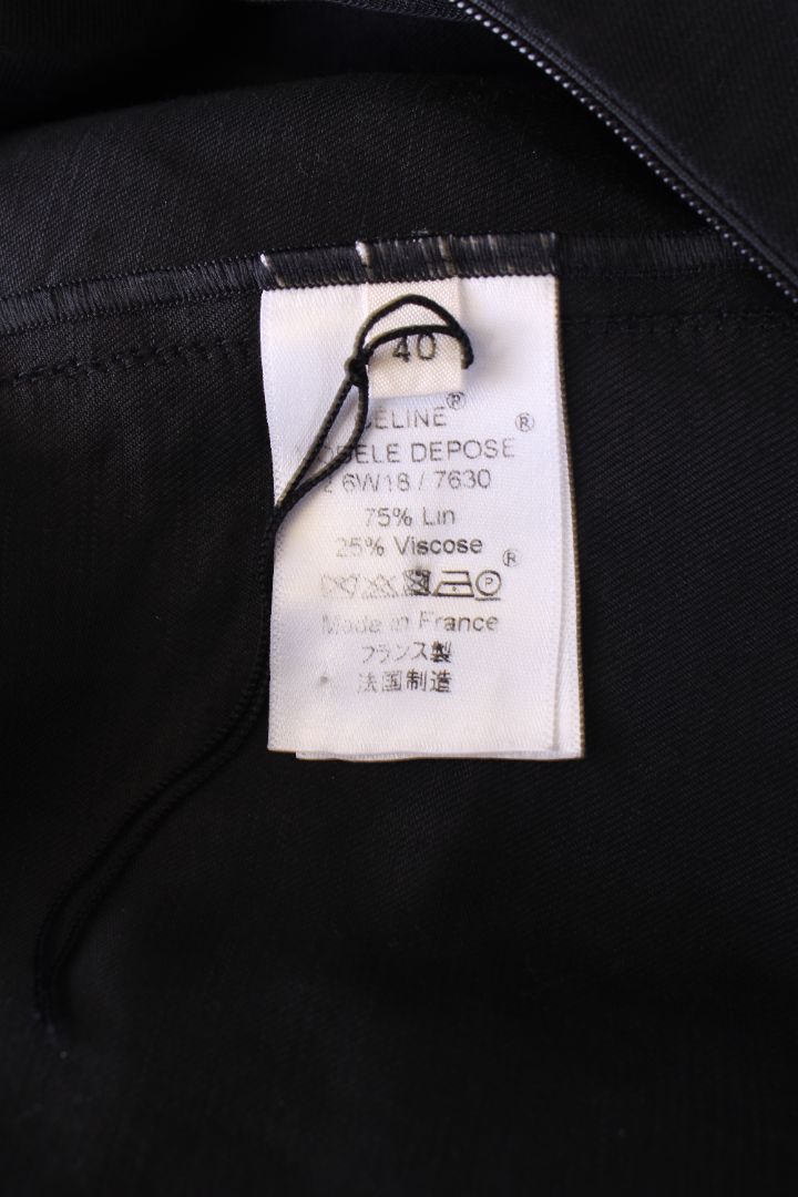 Celine S/S Puff Sleeve Dress Black M