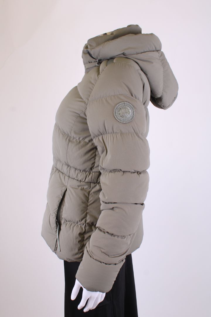 Canada Goose Padded Hooded Jacket Khaki XS