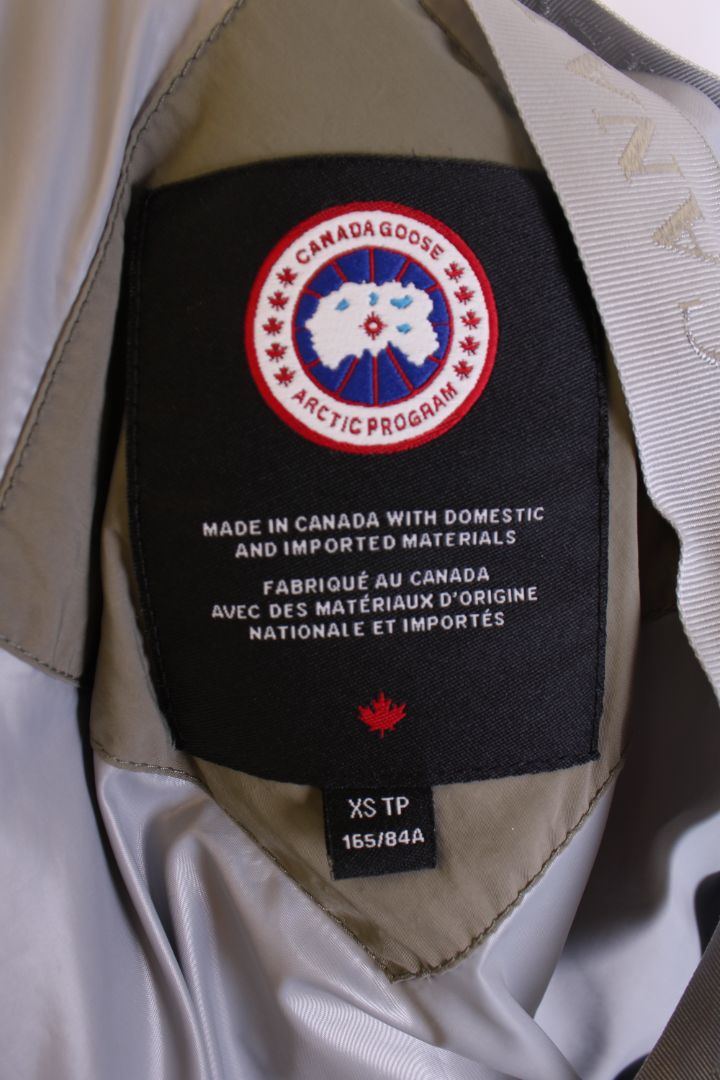 Canada Goose Padded Hooded Jacket Khaki XS