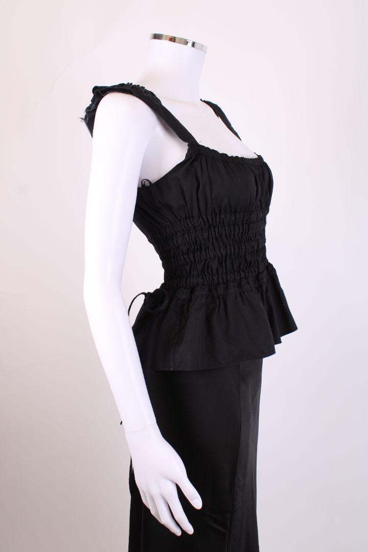 Brock Collection S/S Ruched Top Black S