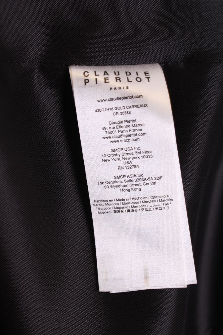 Claudie Pierlot Check Coat Green/ Navy 10
