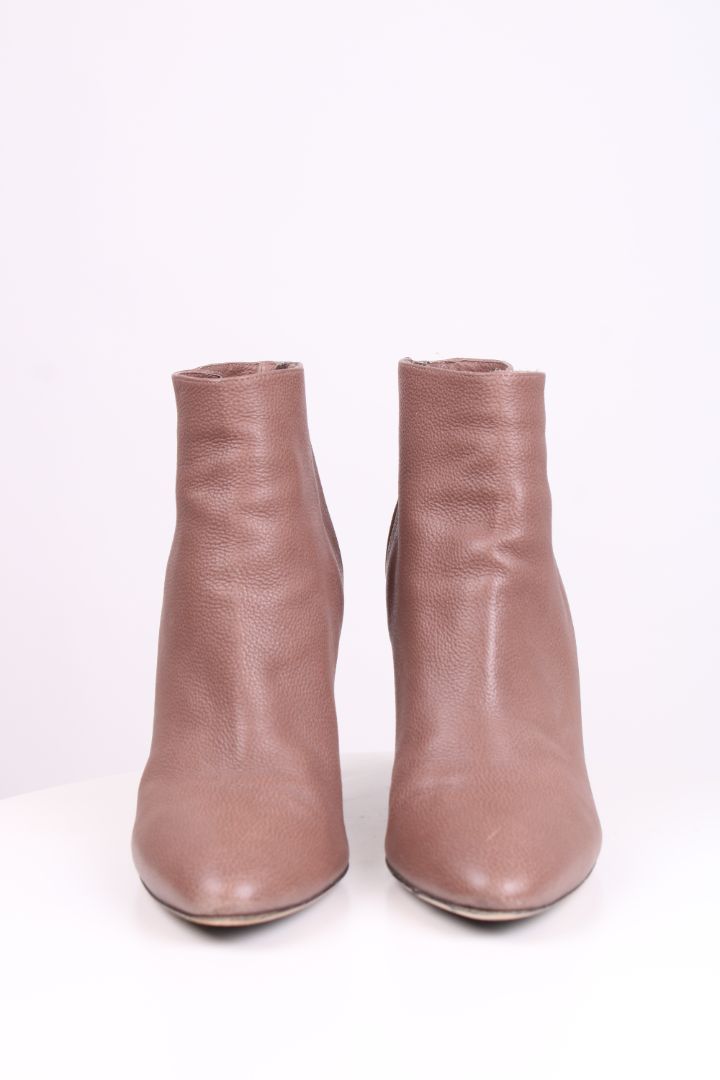 Jimmy Choo Leather Silver heel boot Dusky rose 39