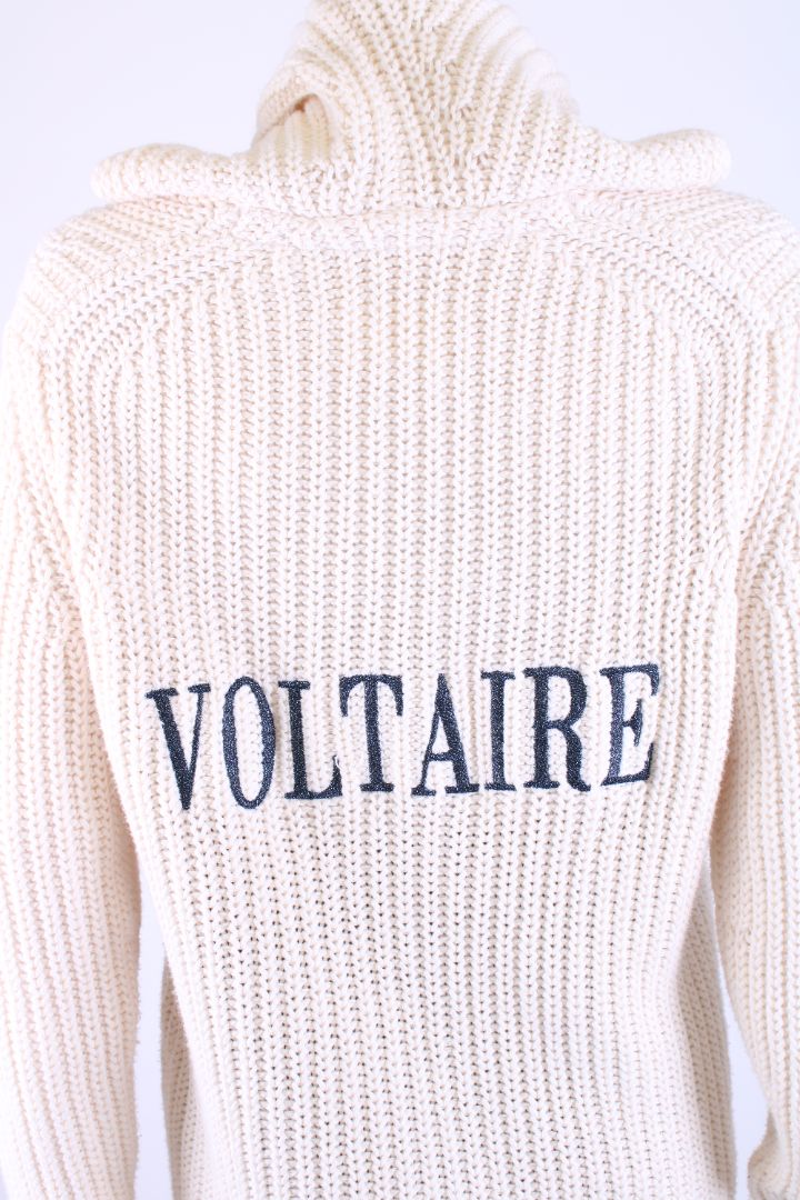 Zadig & Voltaire Knit Zip Hoodie cream XS