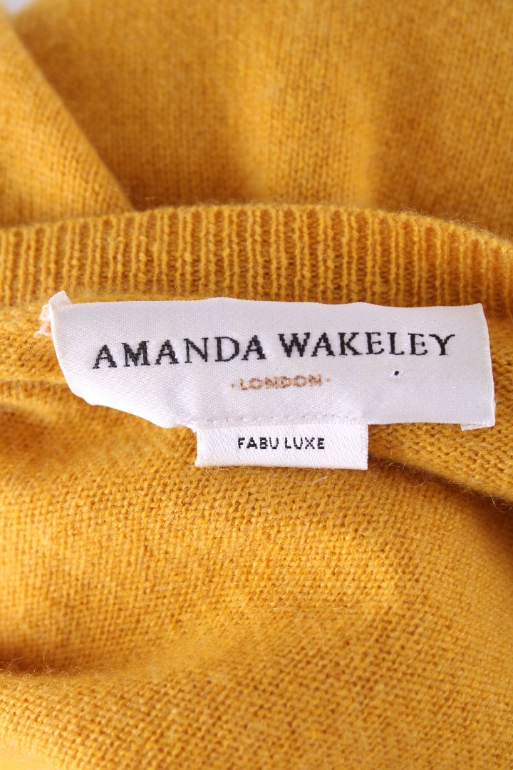Amanda Wakeley L/S V Neck Jumper Mustard M