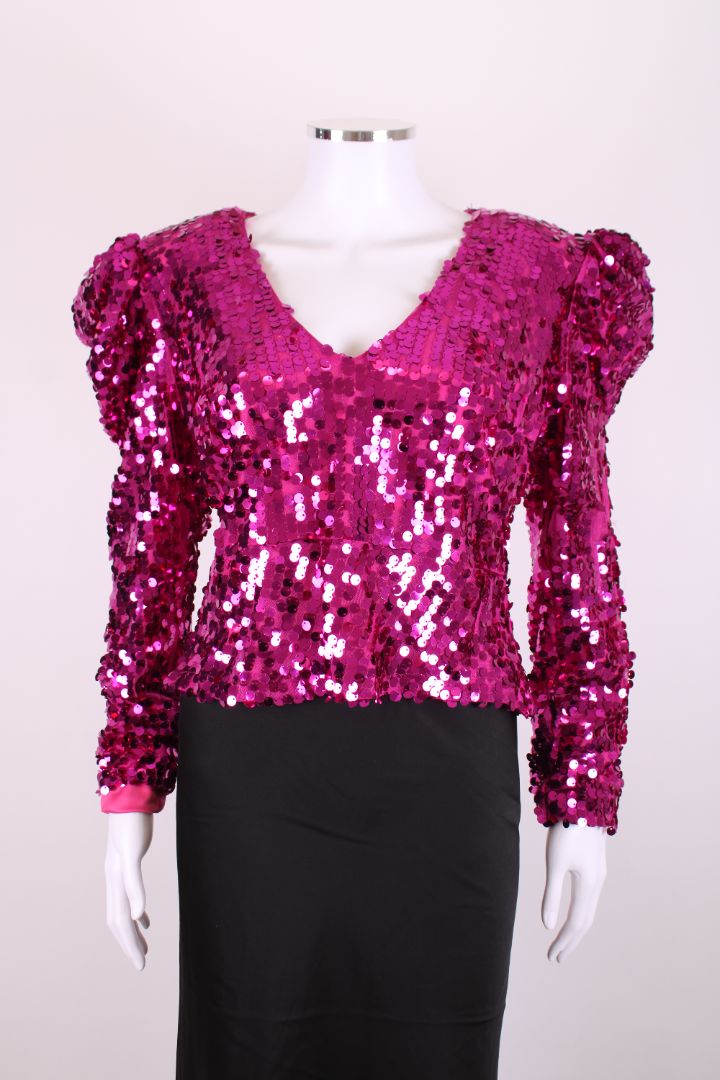 Philip Armstrong L/S Sequin Top Pink M