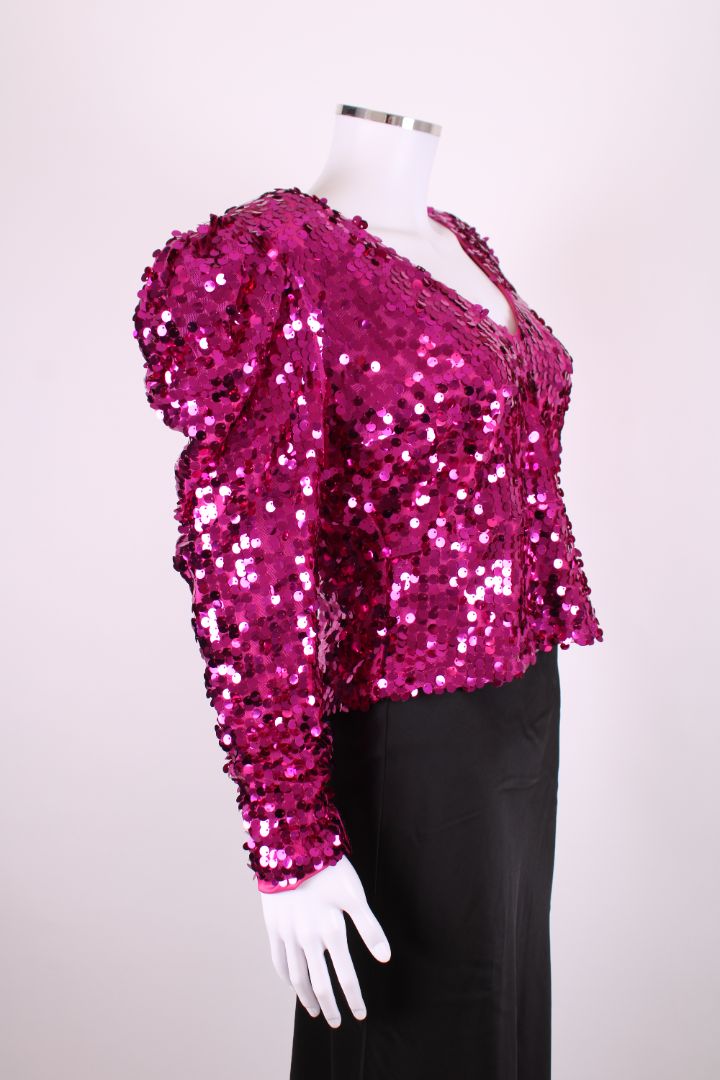 Philip Armstrong L/S Sequin Top Pink M