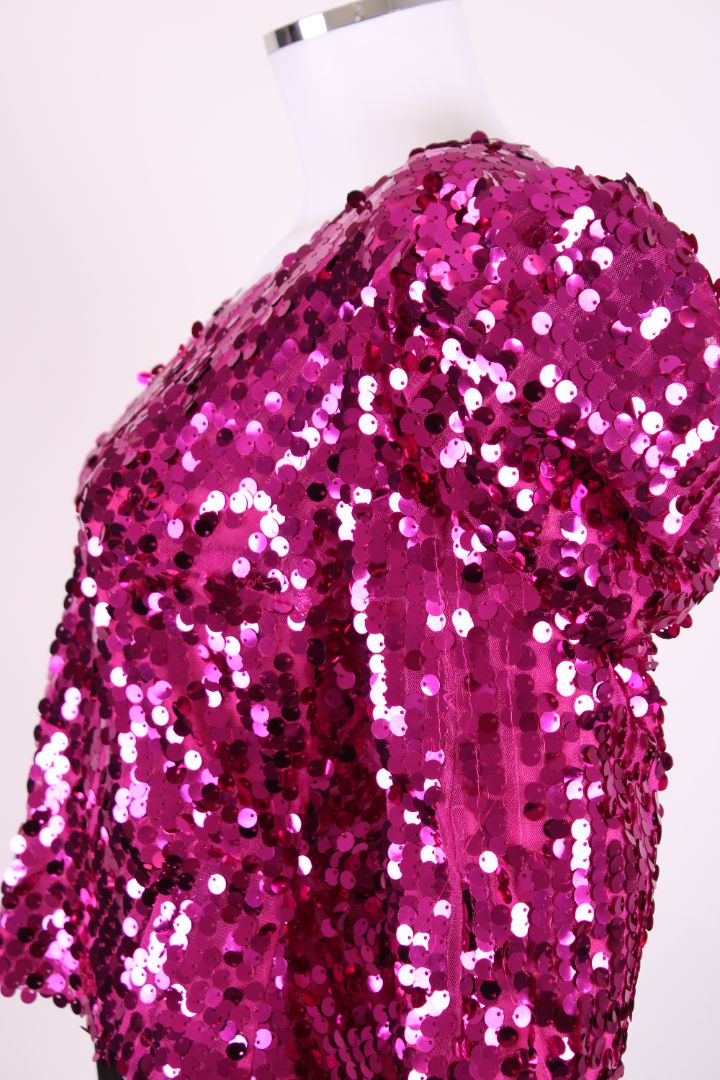 Philip Armstrong L/S Sequin Top Pink M