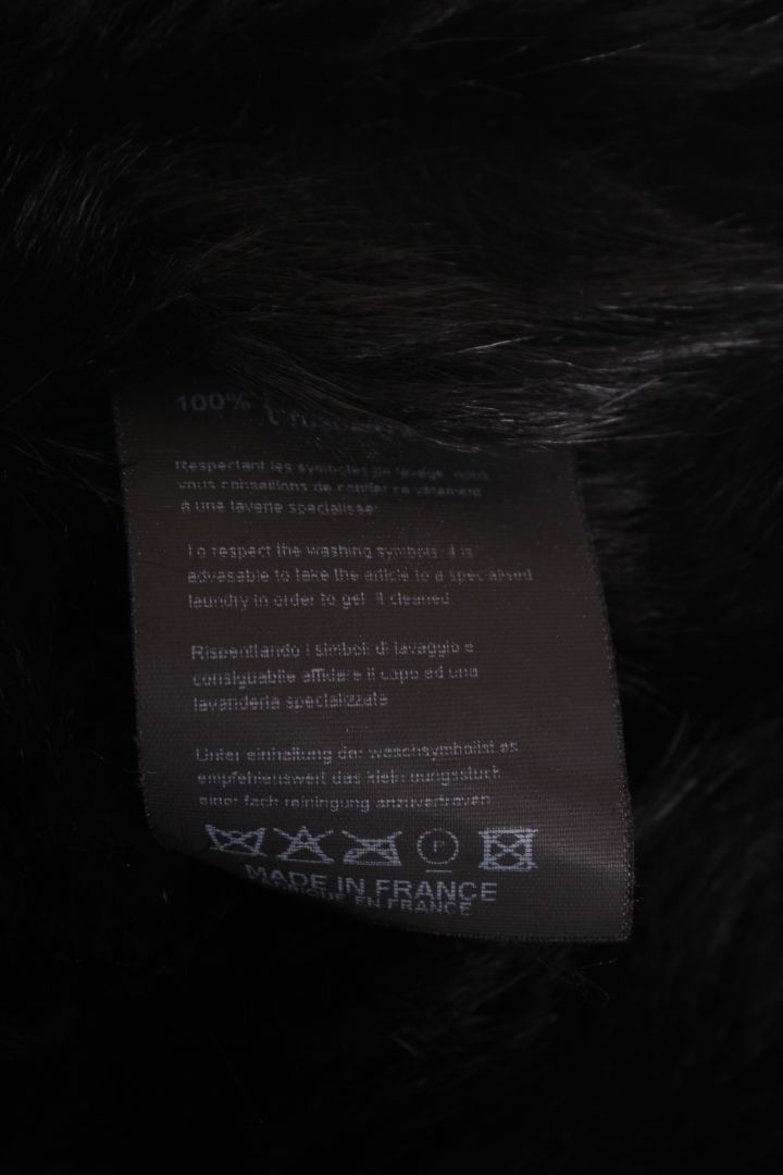 Plein Sud Jeans Leather Shearling Jacket Black 10