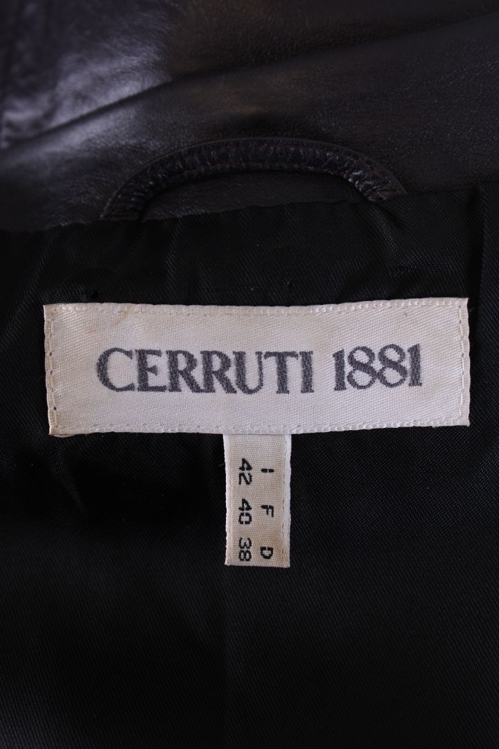 Cerruti 1881 Leather Jacket Black 10