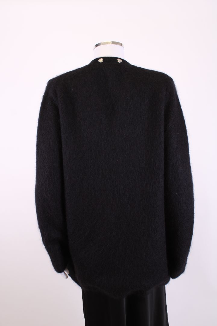 Saint Laurent Heart Trim Cardigan Black XS