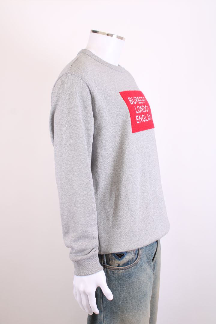 Burberry L/S Logo Sweatshirt Grey/ Red M