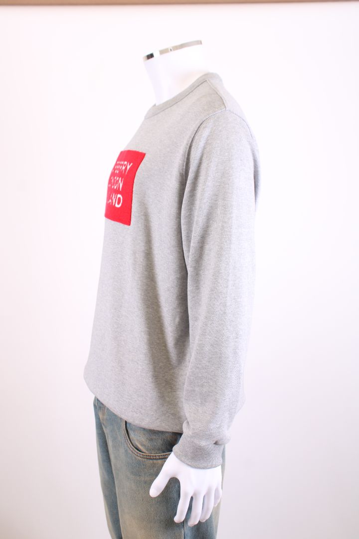 Burberry L/S Logo Sweatshirt Grey/ Red M
